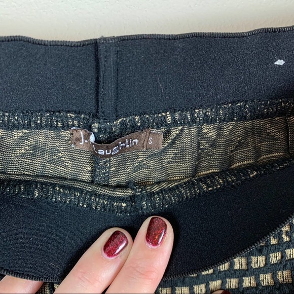 J McLaughlin Knitted Black Brown Printed Leggings Size Small - Picture 4 of 7